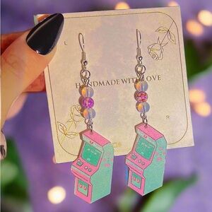 Retro Arcade Crystal Earrings